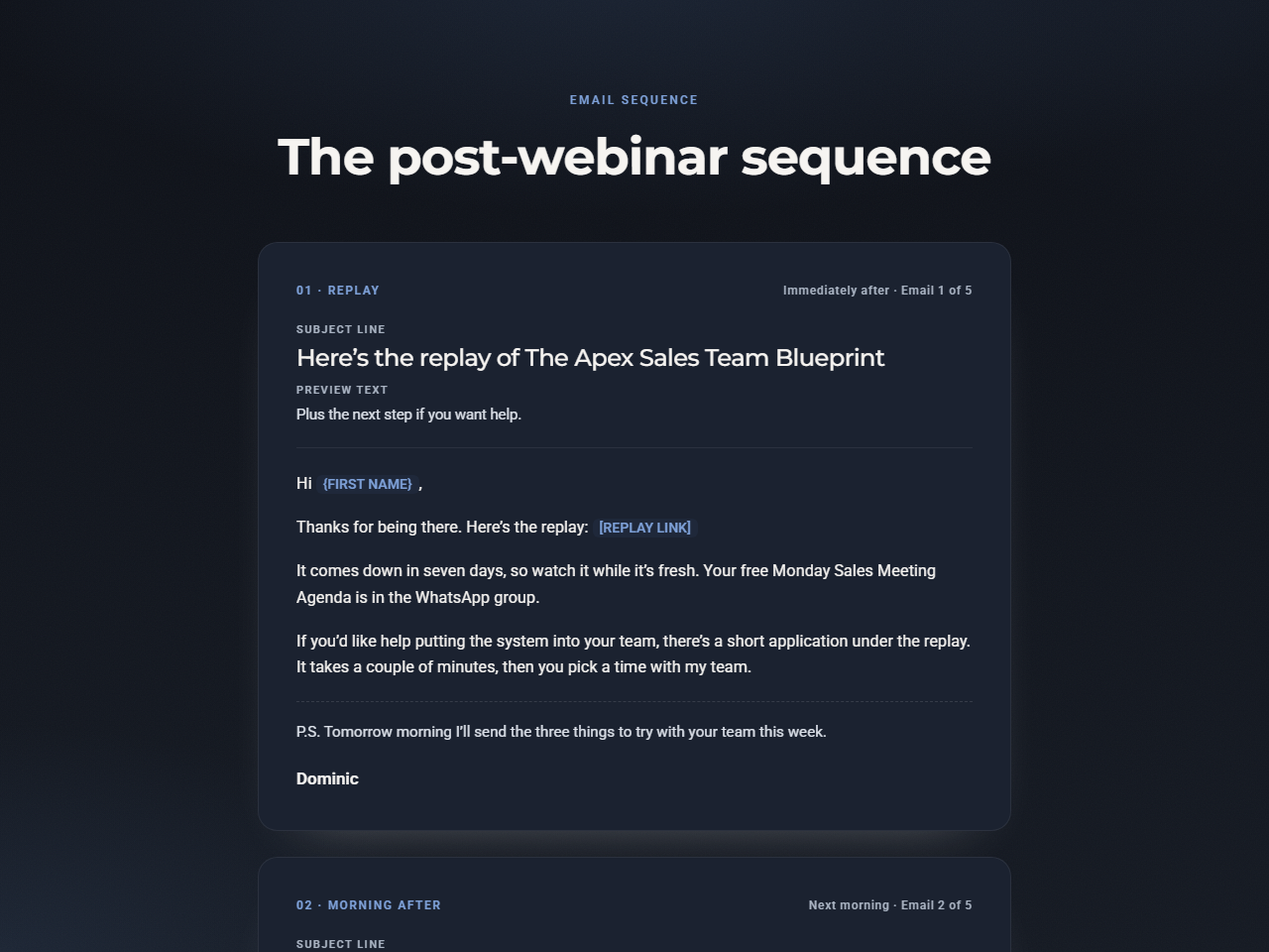 Post-webinar preview